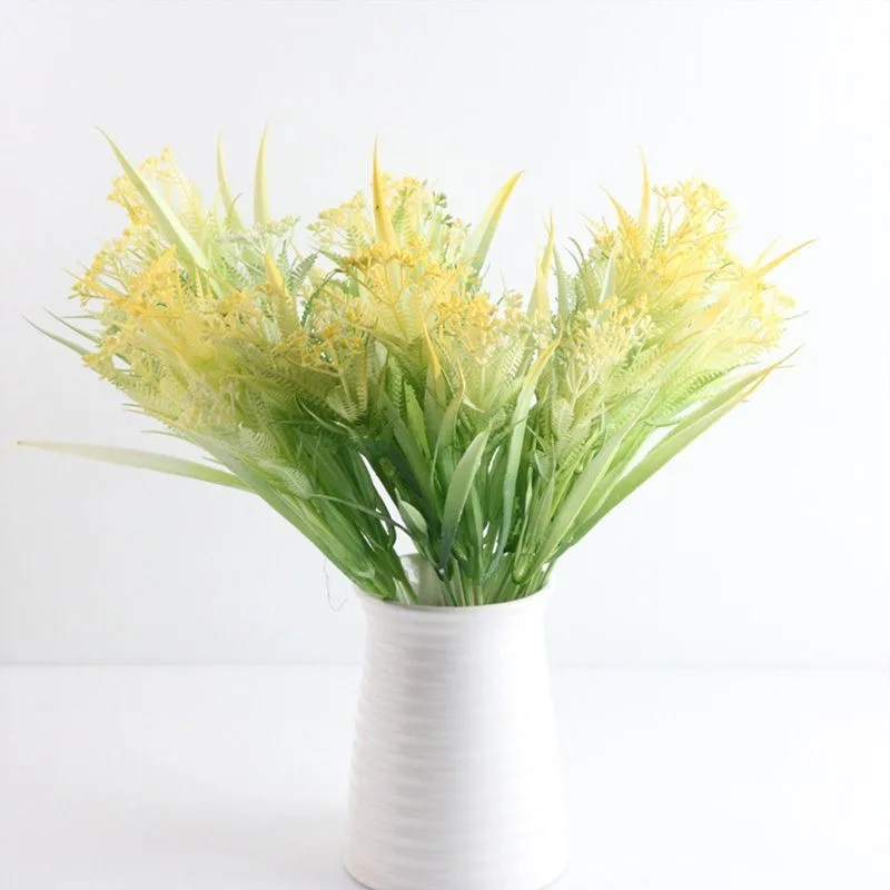 2 шт. пластиковые искусственные зеленые растения бонсай Красота Цвет Трава