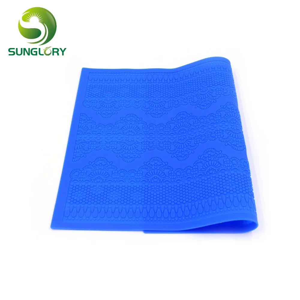 Силиконовая форма для цветочного узора помадки сахара кружева коврик выпечки