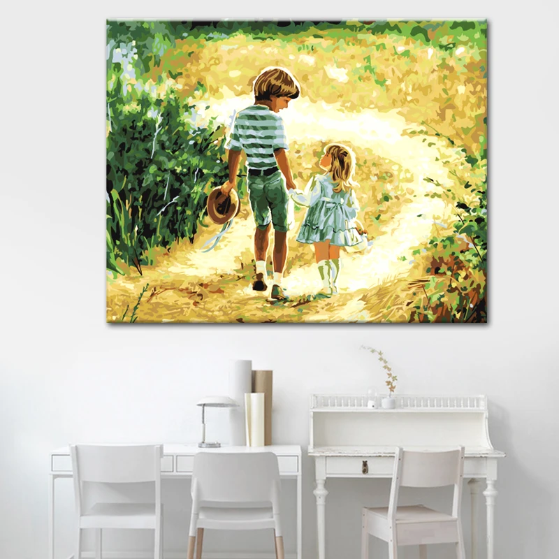 5D Diy Алмазная картина брат и сестра вышивка полностью квадратная вышивка-мозаика