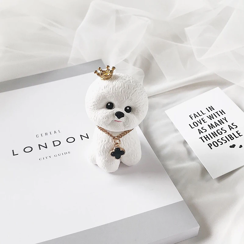 3D супер милый Bichon Frise собака силиконовая форма Lucky dog DIY глиняные инструменты Мыло автомобиль ароматерапия гипсовая декоративная Смола форма