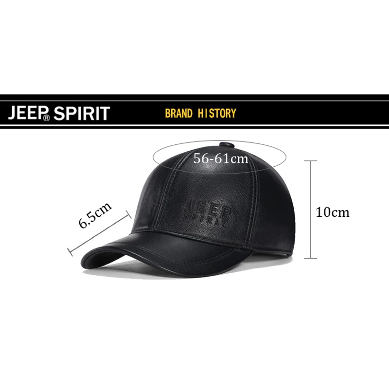 Оригинальная бейсбольная кепка JEEP SPIRIT, мужская Кепка из натуральной кожи, шапка для папы, кожаная Кепка gorras para hombre casquette