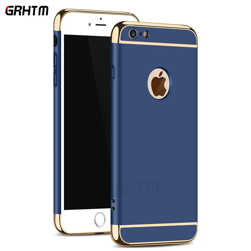 Роскошный чехол для телефона с покрытием для iphone 7, 6, 6 S, 8 Plus, Жесткий ПК, полный защитный чехол для iphone XR, XS, MAX X, 5, 5S, SE, чехол, Fundas Capa