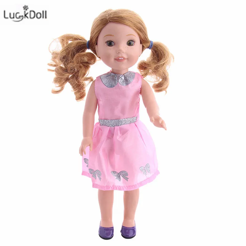 LUCKDOLL ручной работы высокое качество платье для 14," Кукла аксессуары девочек игрушки, поколение, подарок на день рождения