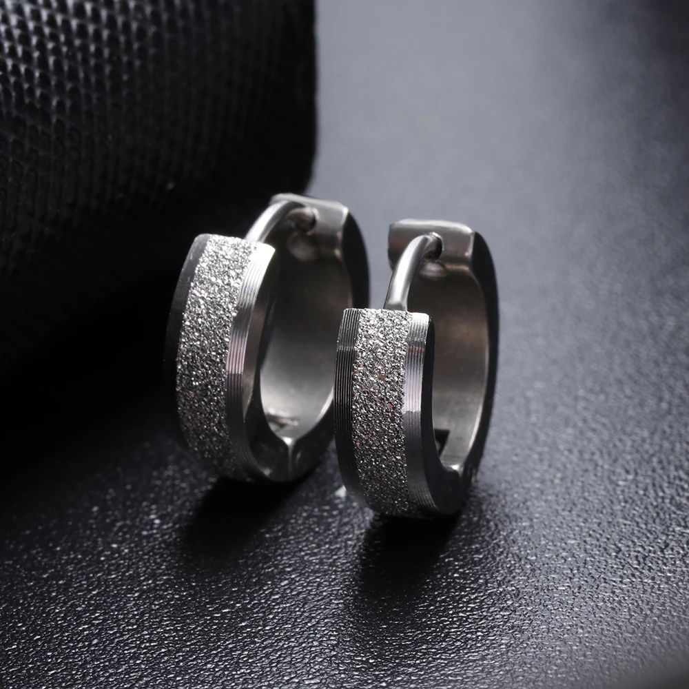 1 пара унисекс из нержавеющей стали золотого цвета|Серьги-кольца| |