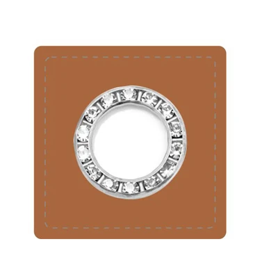 Brown nickle eyelets 30 шт./лот 37 мм квадратный черный/коричневый искусственная кожа пришить значки патч этикетки+ 22 мм Металл латунь стекло стразы люверсы - Цвет: Brown nickle eyelets