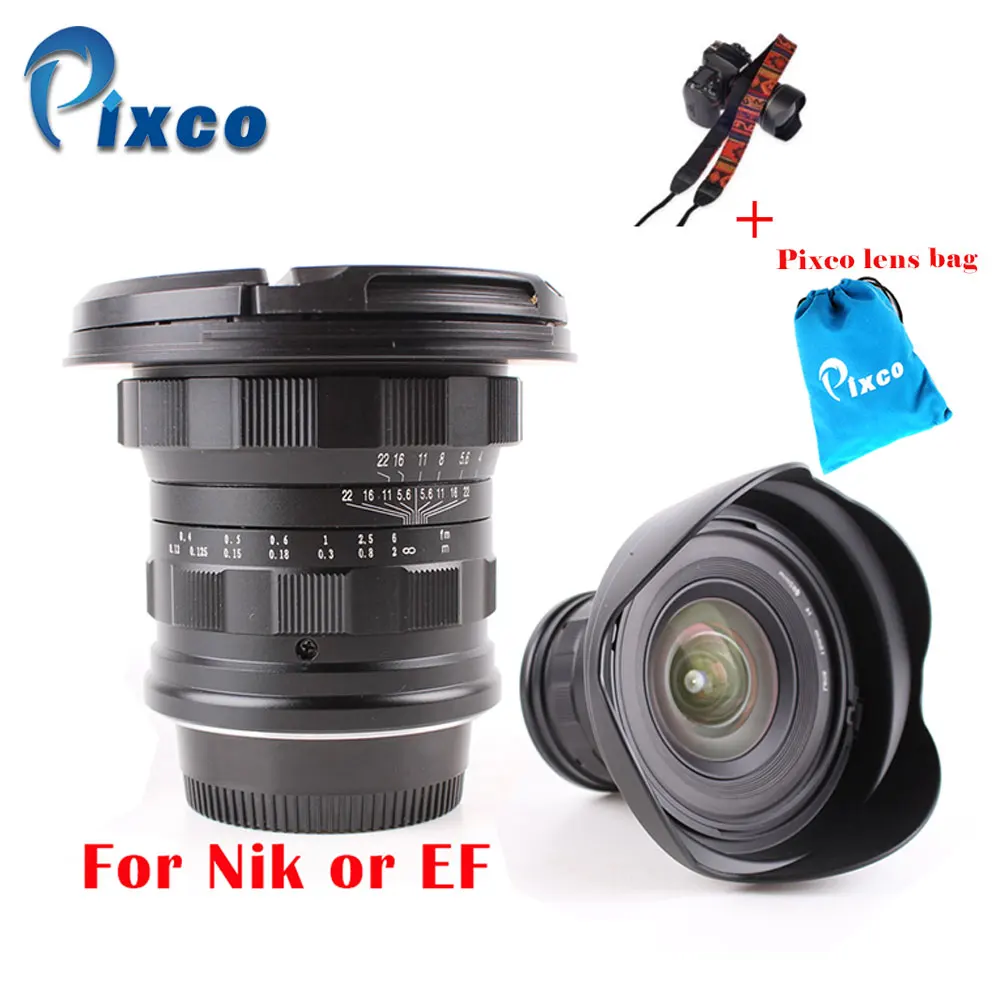 PIXCO 15 мм f/4 f4.0 ультра широкоугольный объектив подходит для Nikon Canon Pentax Digital SLR Camera s +