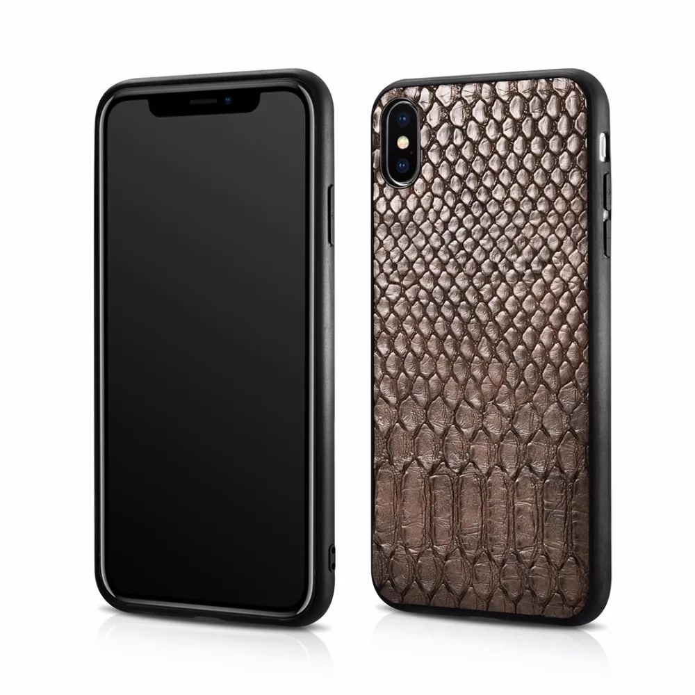 Чехол для задней панели XOOMZ из кожи питона нового дизайна iPhone XS простой стильный