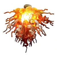 2018 vintage and small size flower designer art glass cheap flush mount ceiling light