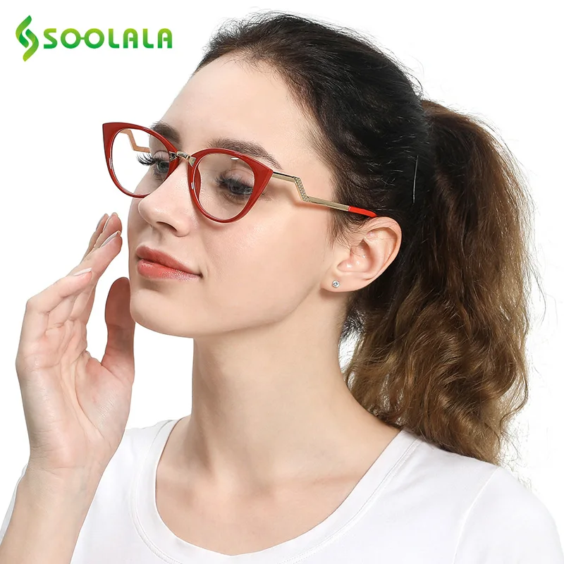 SOOLALA Cateye, мужские и женские очки для чтения, уникальные очки кошачий глаз для дальнозоркости, очки для чтения дальнозоркости+ 0,5 0,75 1,0 до 4,0