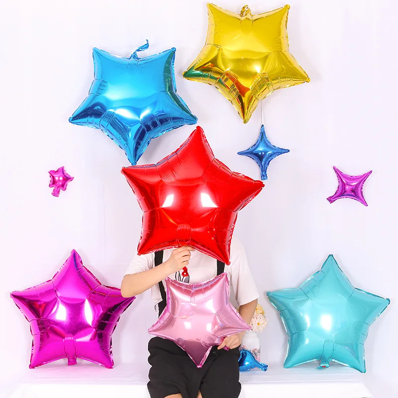 В форме звезды 24 дюйма большие воздушные шары из алюминиевой фольги надувной