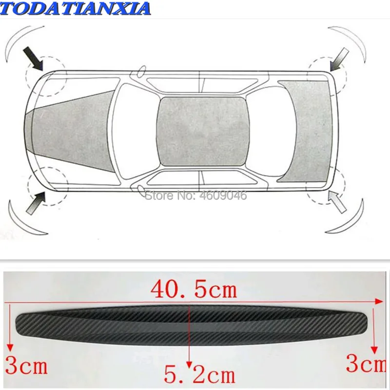 2 шт. Автомобильная Защита бампера наклейка в виде полосы для honda civic 2006-2011 volvo v60 mazda 6 Renault Twingo megane 2 трафик Мерседес w211