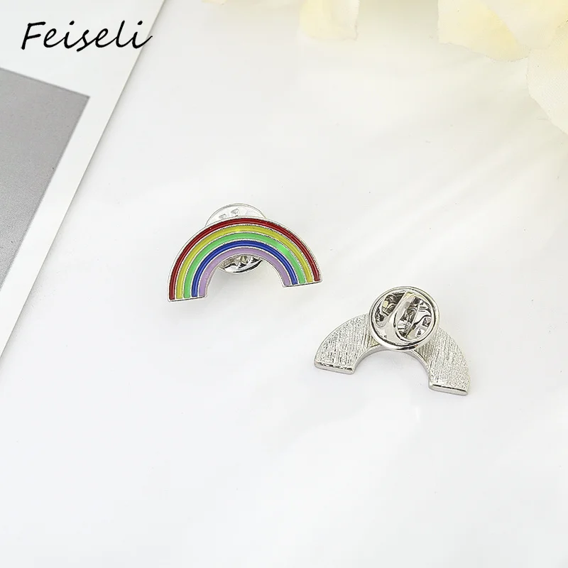 Feiseli цветная эмаль Радуга погода облака солнечное освещение Брошь для женщин