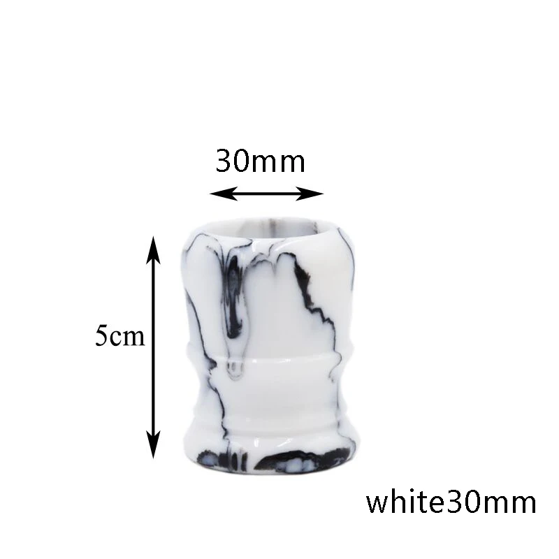 white30mm DScosmetic 26 мм 30 мм кисть для бритья из смолы, подходит для барсука, волос, узлов, синтетических волос, щетка для волос - Цвет: white30mm