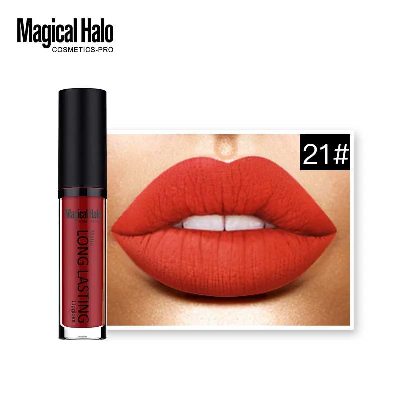 21 20-38 цветов бренд Magical Halo жидкая помада стойкий блеск для губ матовая губная помада водостойкая блеск для губ татуировка Обнаженная Cosmetcis Berry - Цвет: 21