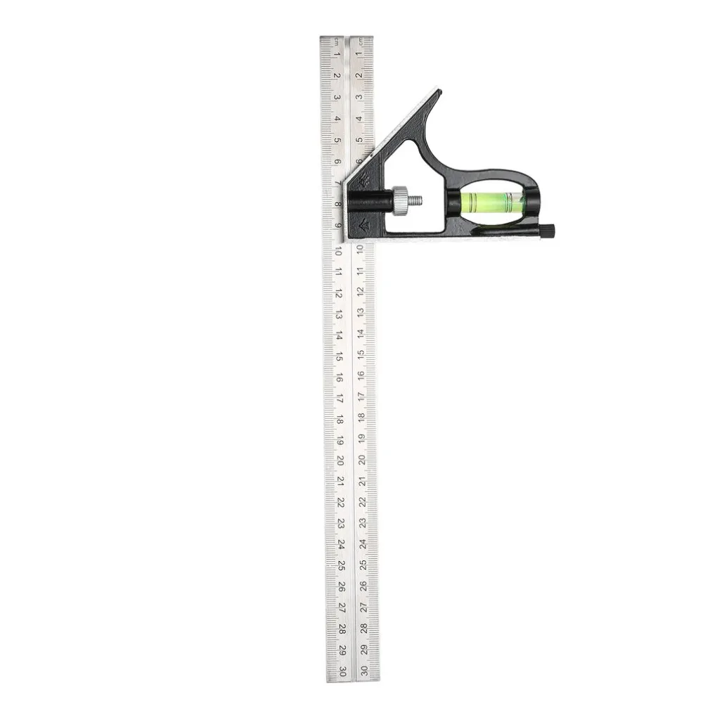 300mm Combination Angle Ruler Universal Mobile 45Degree Square With Bubble Level For Machinist Measuring Tools | Инструменты