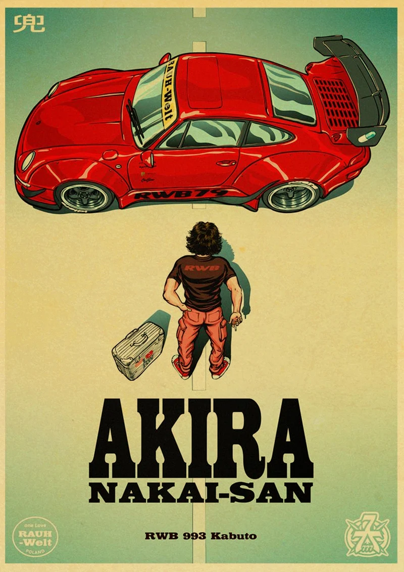 Винтажный постер Akira Anima домашний Настенный декор из крафт-бумаги настенная