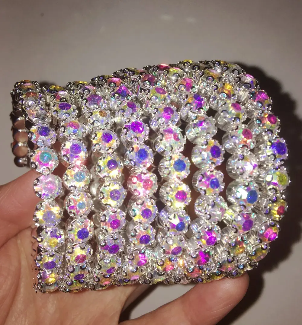 8 рулонов Стразы браслет со стразами бриллианты манжета на руку свадебный для