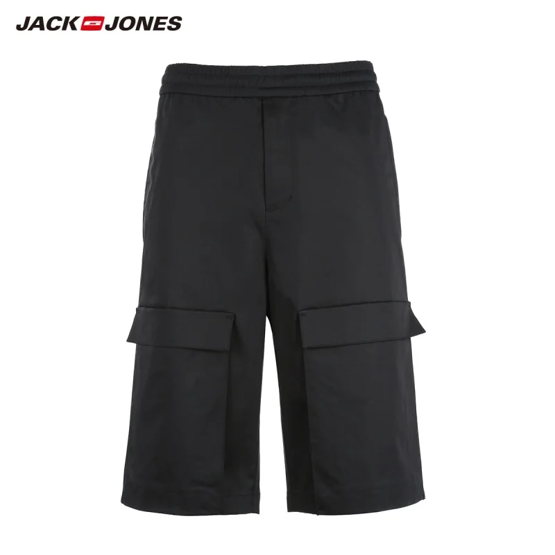 JackJones мужские хлопковые чистый цвет подходят Повседневные Шорты C | 218215501 Мужская