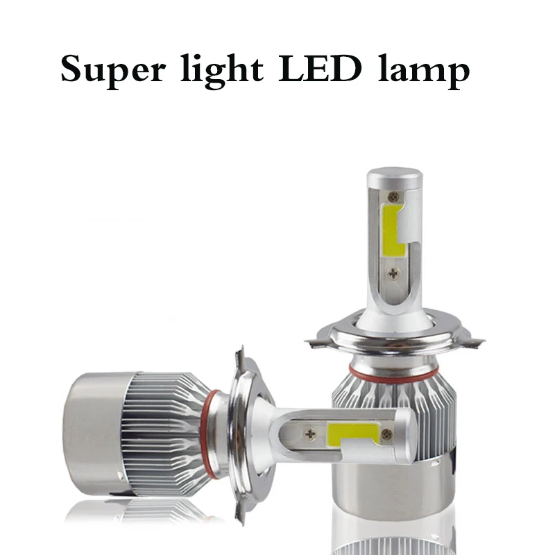 Оптовая продажа H1 H3 H4 H7 H8 H9 H11 9005 9006 светодиодные фары C6 72 Вт 7600LM 6000K|9006 led headlight|9006