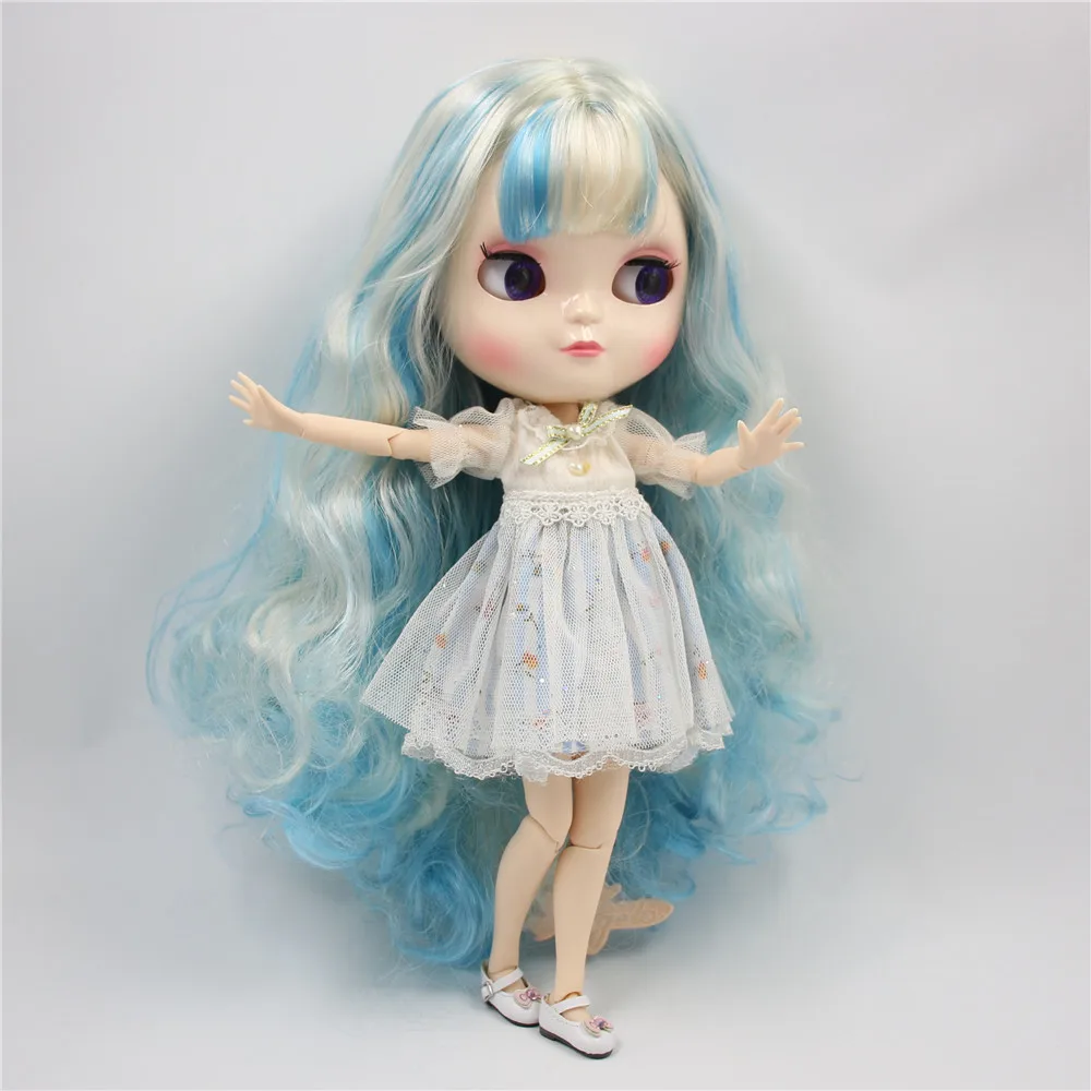 Cute ICY 1/6 joint body doll 30cm high Blue mixed gold long hair including hand set AB Gift for girls. No.BL6227/6025 | Игрушки и хобби