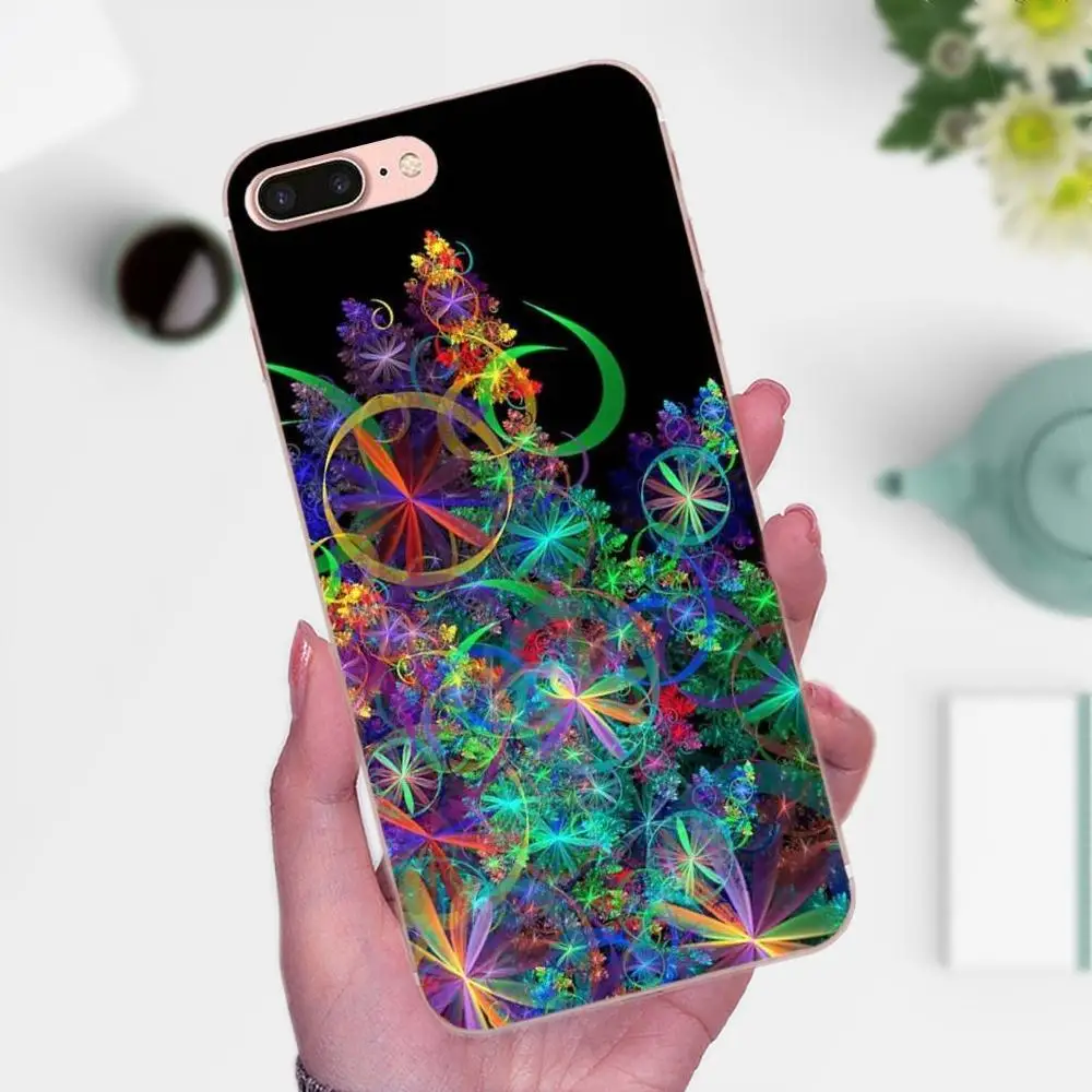 Красочные фрактальные арт 2018 для Apple iPhone 4 4S 5 5C 5S SE 6 6S 7 8 Plus X XS Max XR мягкие лучшие