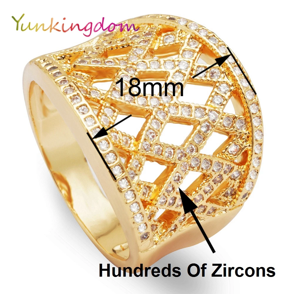 Новинка Лидер продаж кольца Yunkingdom с инкрустацией из кристаллов для женщин модные