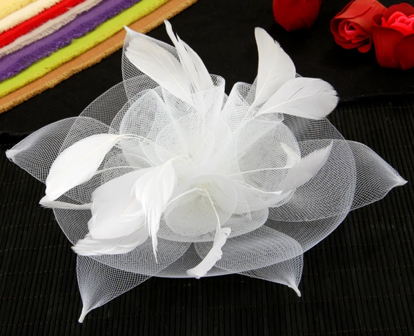 1 шт. вуалетка с перьями и шерстяной отделкой | Украшения аксессуары