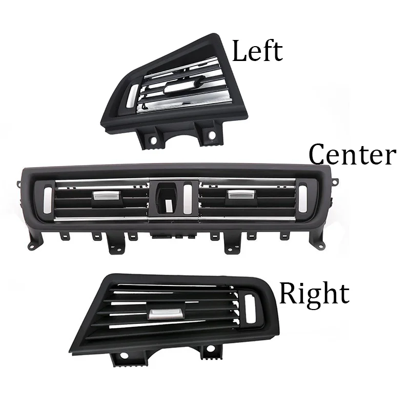

LHD Front Row Wind Left Center Right Air Conditioning Vent Grill Outlet Panel With Chrome Plate For BMW 5 Series F10 F18