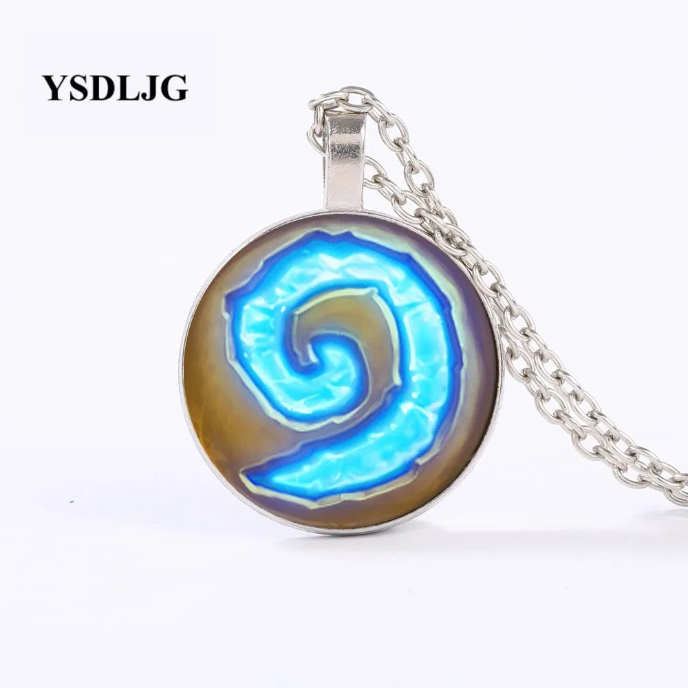 YSDLJG WoW World of Warcraft стеклянный круглый подвесной Амулет ожерелье ювелирные изделия