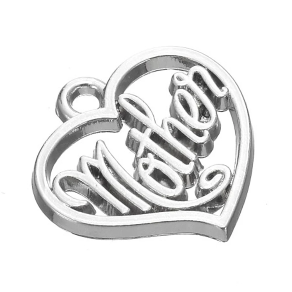 2021 новые шармы-подвески с надписью mother on heart подвески для браслетов золотого или