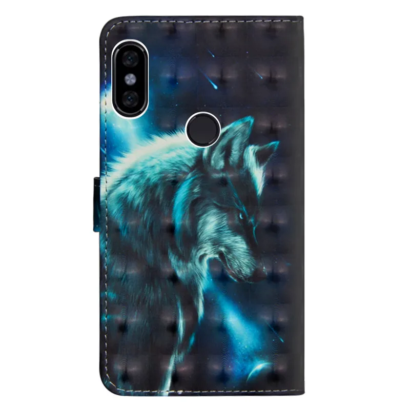 3D видение раскрашенные чехлы из кожи для Coque Xiaomi Mi A2 Lite чехол откидной Чехол для бумажника кожаный чехол для телефона для Xiaomi Mi A2 Lite чехол