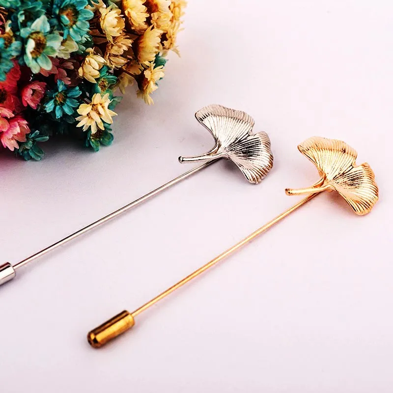 Женская Брошь в виде листьев гинкго билоба 2 цвета | Украшения и аксессуары