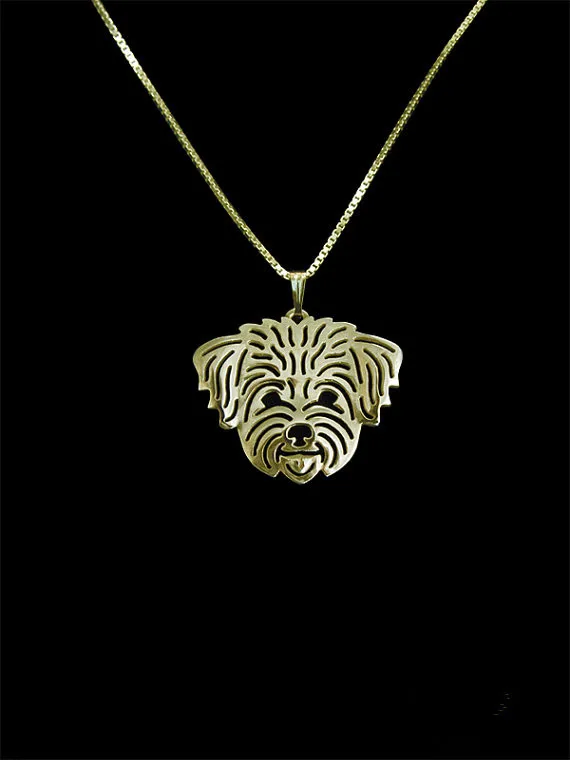 Модное персонализированное ожерелье Shih Tzu с кулоном для стрижки женское золотым