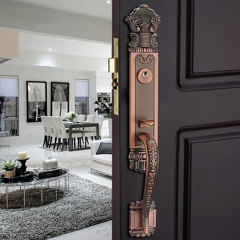 Входной замок из цинкового сплава античная латунь медь отделка