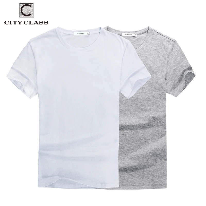 Camiseta de algodÃ³n de alta calidad para Hombre, camisa de manga corta, Color sÃ³lido, para verano, 2 paquetes, 7546p