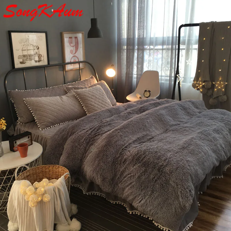 Наборы постельного белья из Королевского норкового бархата в Европейском стиле