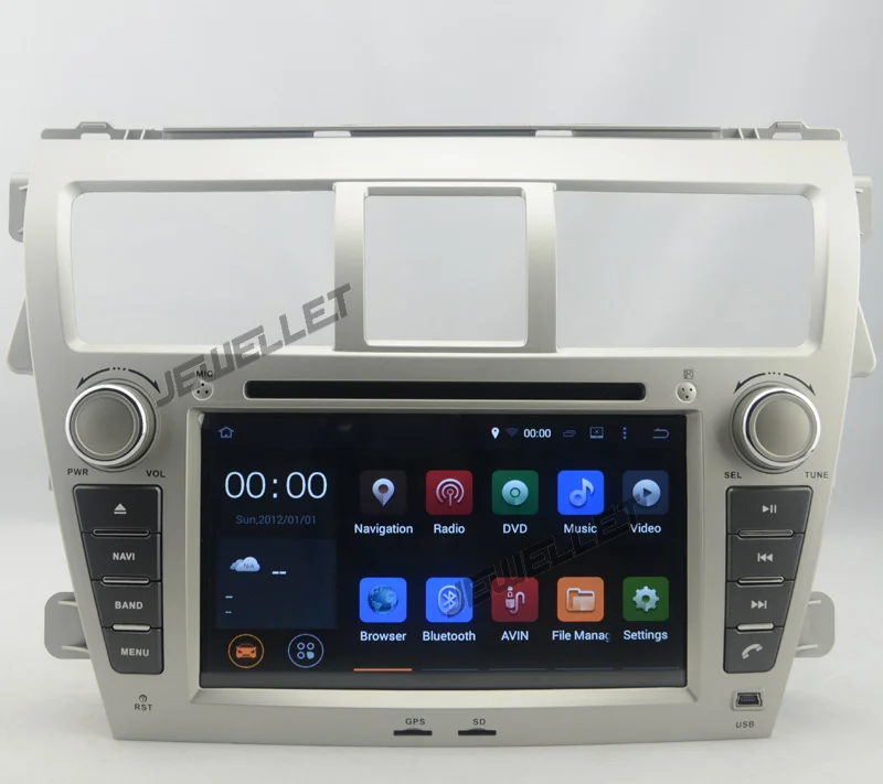 Восьмиядерный IPS экран Android 10 автомобильный DVD GPS радио навигация для Toyota Vios Yaris sedan