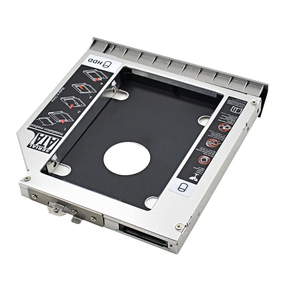 Алюминий 2nd HDD Caddy 12 7 мм SATA 3 0 двойной светодиодный чехол для SSD корпус Custopmized HP EliteBook