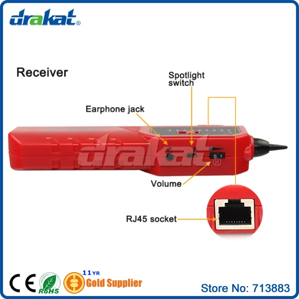 Чувствительный проводной трекер для RJ11 RJ45 BNC кабелей|wire tracker|cable trackerrj45 tracker |