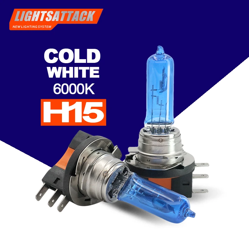 

PEGASUS Car Halogen Headligh H15 1500lm Auto Bulb Headlamp 6000K