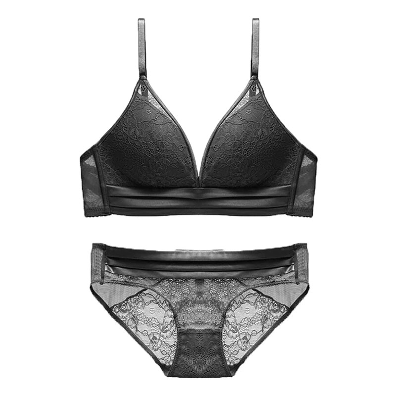 Комплект женского нижнего белья из бюстгальтера пуш ап с глубоким V образным