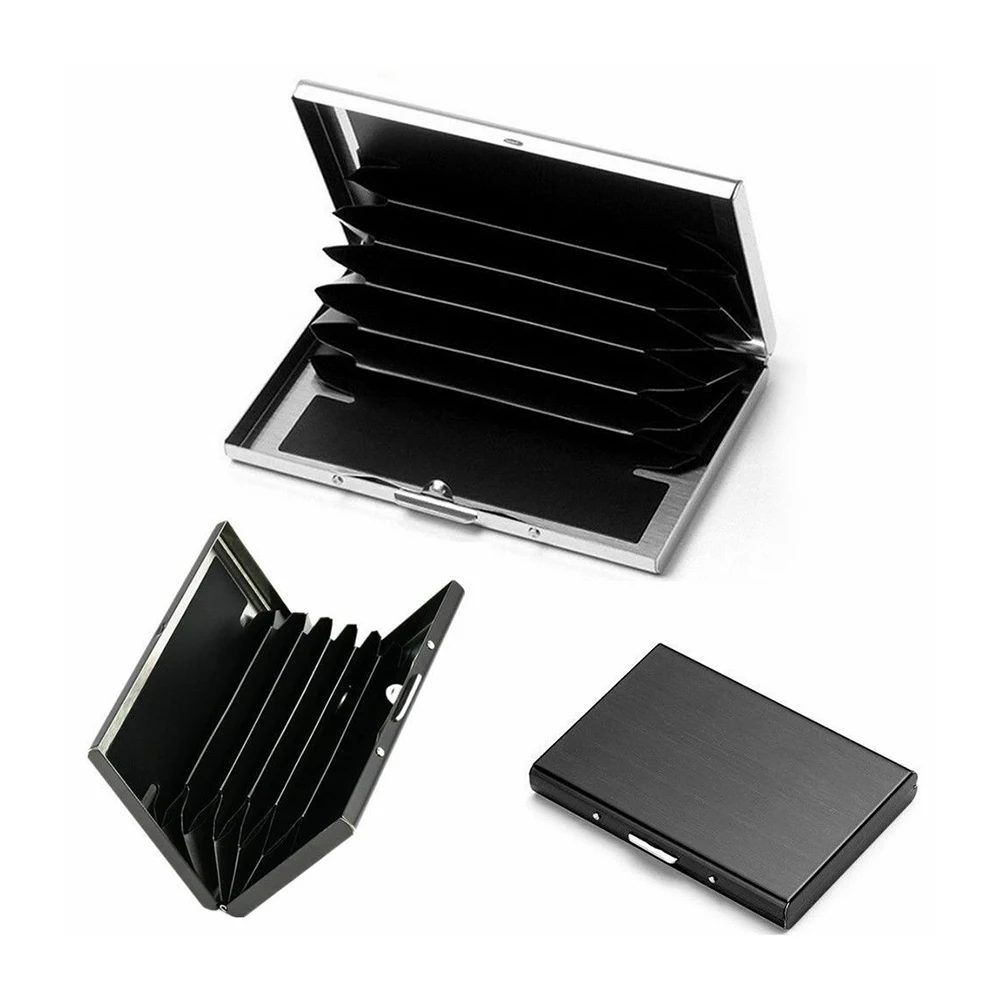 Card Case for Multi-function Box Stainless Steel Holder Wallet Credit ID Travel Slim Men 2 Colors Fashion Storage Bags | Дом и сад
