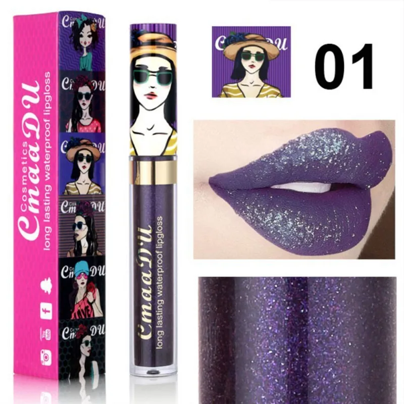 12 цветов Женская влагостойкая блестящая губная помада для девушек водостойкая