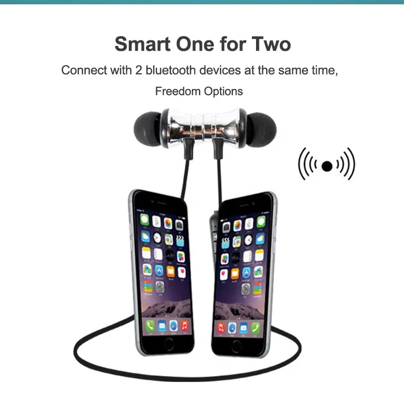 Беспроводные Bluetooth наушники для бега стерео с супер басами защитой от пота