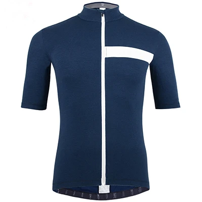 Navy blue Майо Одежда для велосипеда мужская летняя Спортивная одежда для отдыха и путешествий для бега и велоспорта с коротким рукавом Джерси Италия меринос+ углеродная ткань - Цвет: Navy blue