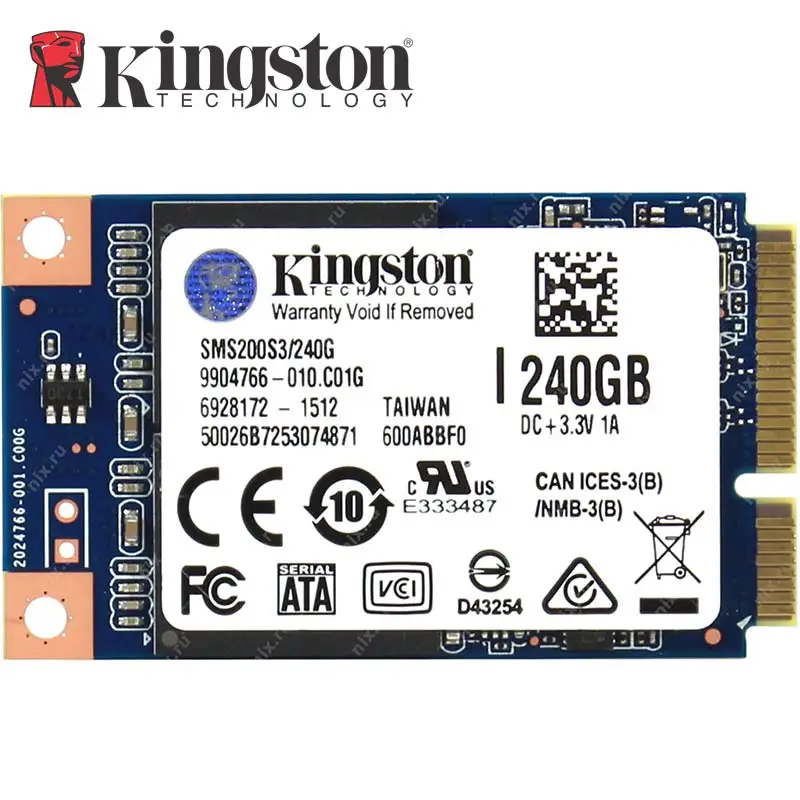 Kingston SSDNow MS200 накопитель MSATA твердотельный 120 ГБ 240 Internal Solid State Drive жесткий диск для