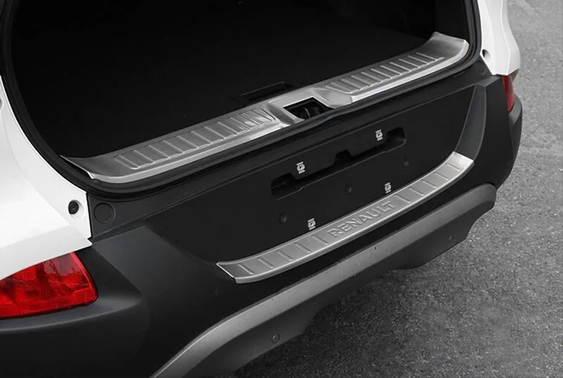 

For Renault Kadjar 2015 2016 2017 2018 2019 Stainless Steel Rear Trunk Bumper Protector Scuff Plate Pedal Cover Car Accessories