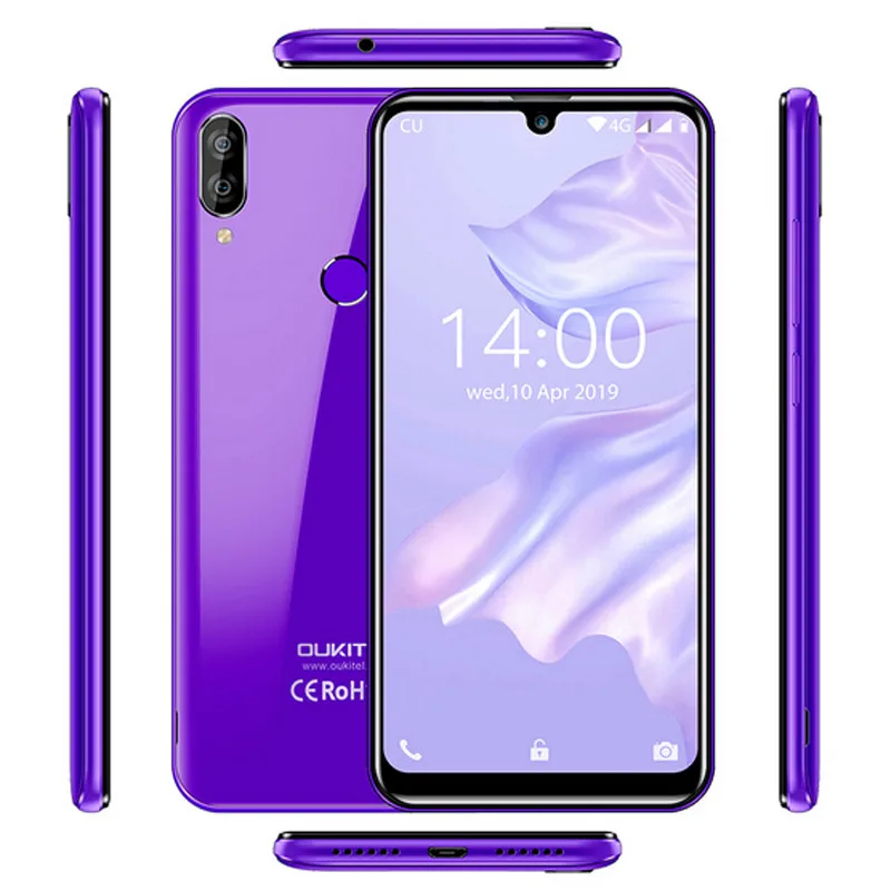 OUKITEL C16 Pro 5,71 ''Android 9,0 19:9 MT6761P 3 ГБ 32 ГБ смартфон отпечаток пальца Лицо ID капля экран 5 В/1A 4G мобильный телефон