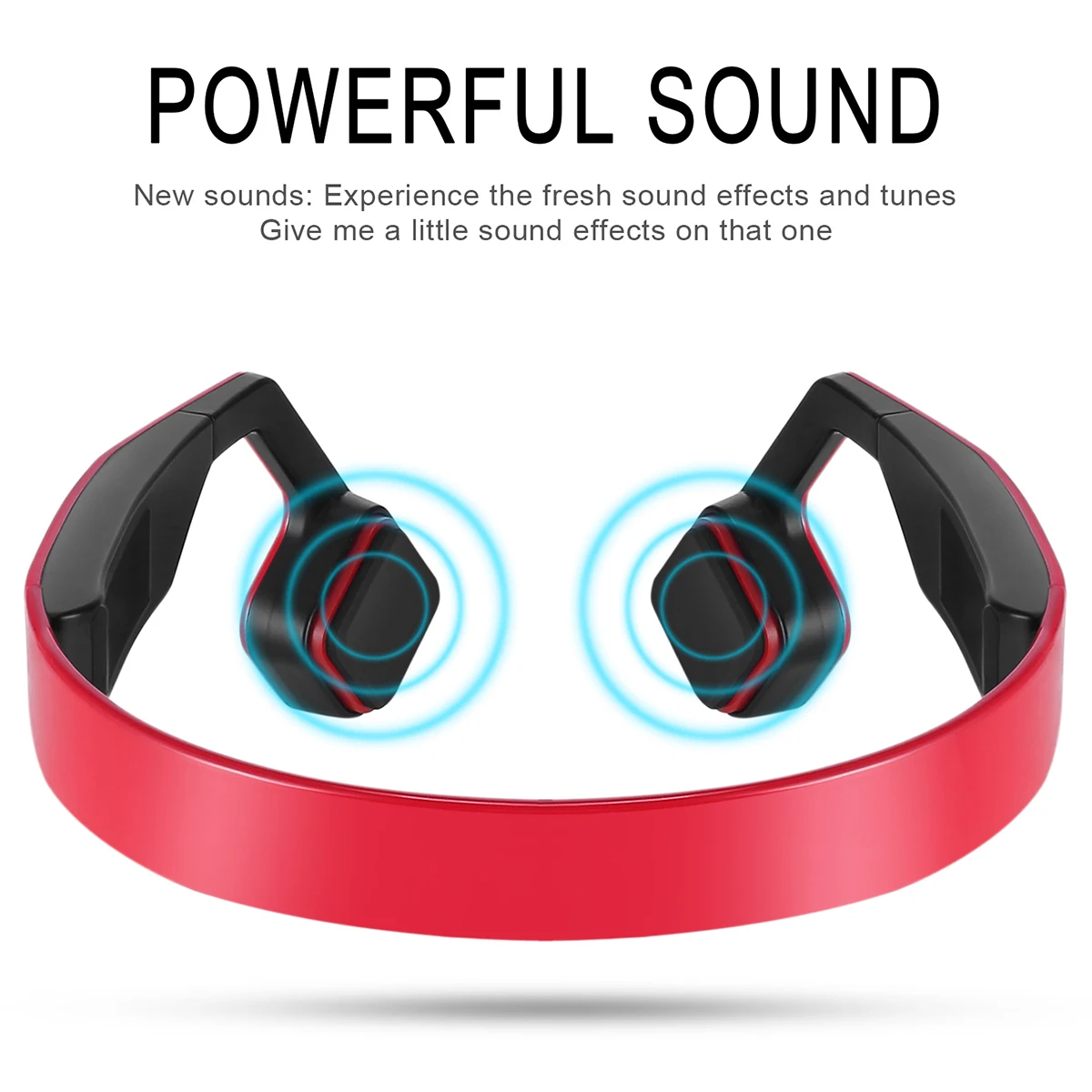 Портативный водонепроницаемый беспроводной Bluetooth Спорт на открытом воздухе бас наушники костной проводимости гарнитура наушники с микрофоном