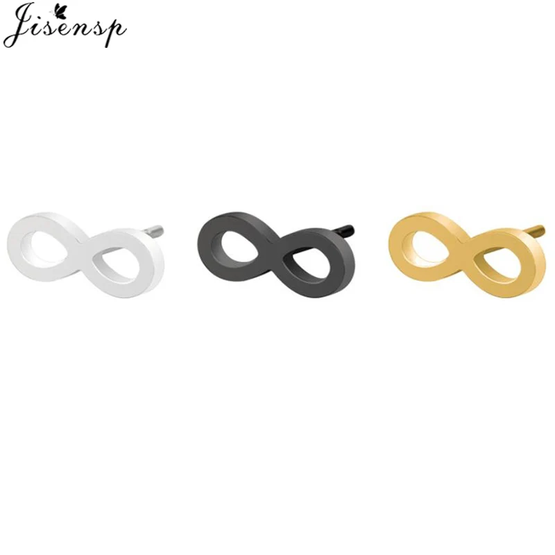 Новое поступление простые серьги гвоздики Jisensp Infinity для женщин модные женские